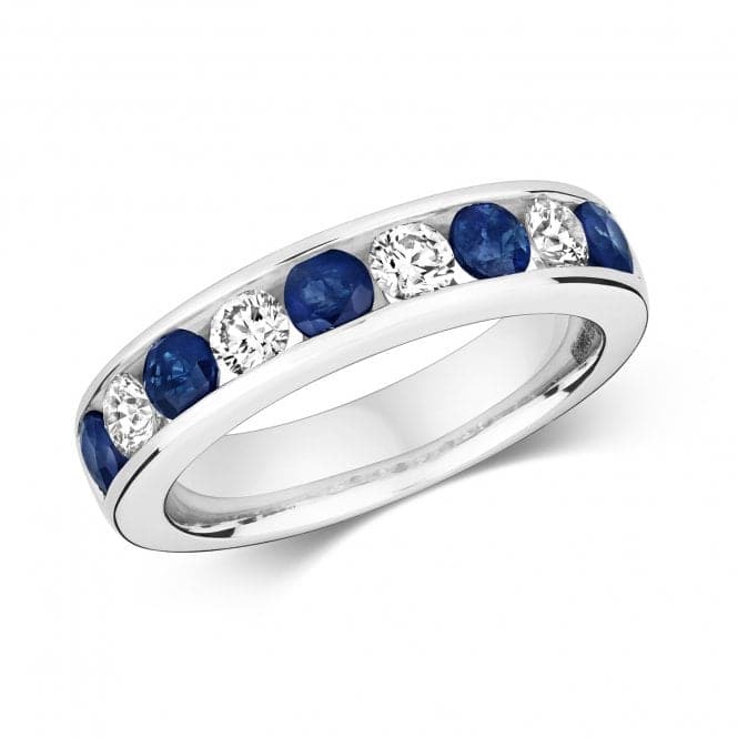 Diamond Eternity With Sapphire Ring RDQ405WSGemstones JewelleryRDQ405WS/J