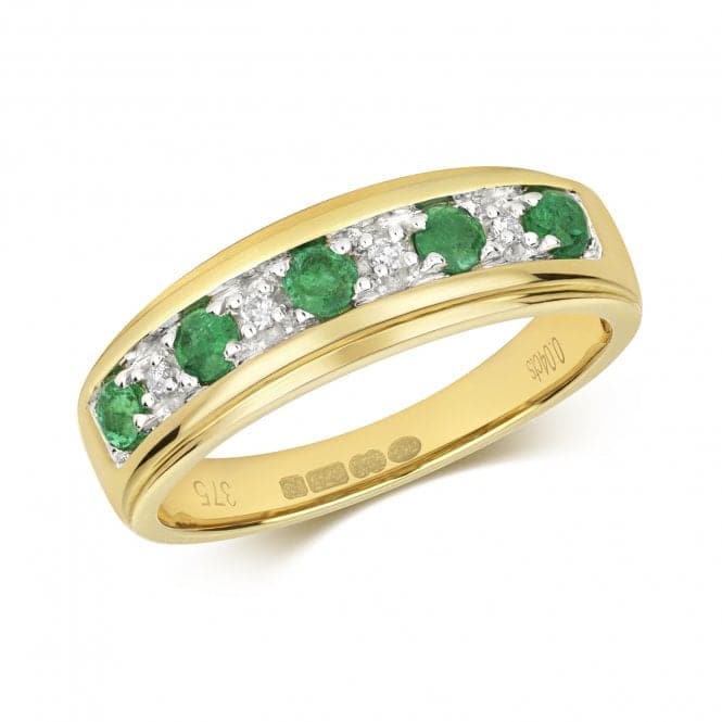 Diamond Half Eternity Emerald Ring RD275EGemstones JewelleryRD275E/J