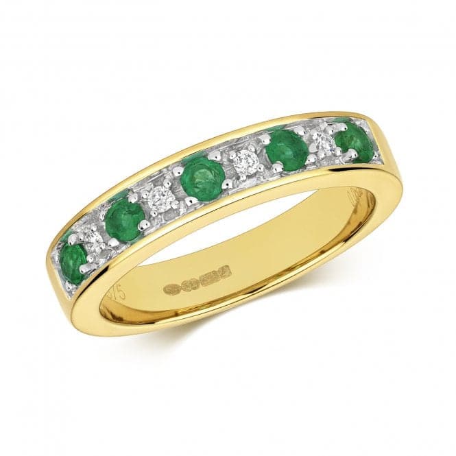 Diamond Half Eternity Emerald Ring RD277EGemstones JewelleryRD277E/J