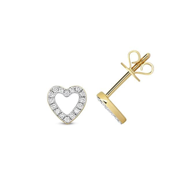 Diamond Heart Earring Stud Earrings ED313Gemstones JewelleryED313