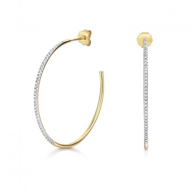 Diamond Hoops 28mm Earrings ED360Gemstones JewelleryED360