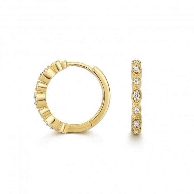 Diamond Hoops Earrings ED373Gemstones JewelleryED373