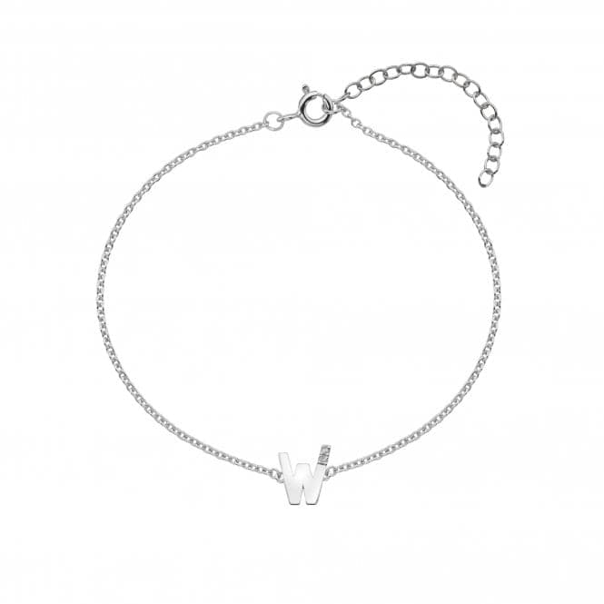 Diamond Letter W Bracelet DL634Hot DiamondsDL634