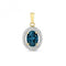 Diamond & London Blue Topaz Halo Pendant PD251LBGemstones JewelleryPD251LB