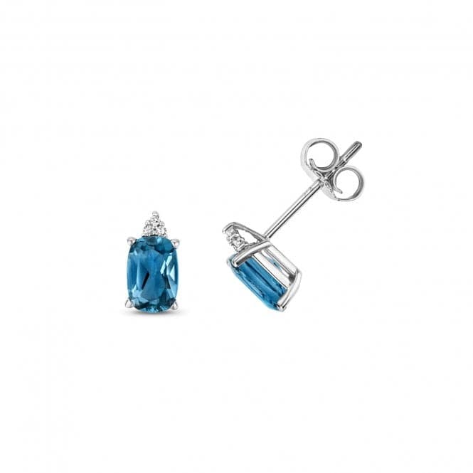 Diamond London Blue Topaz Stud Earrings ED275WLBGemstones JewelleryED275WLB