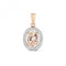 Diamond & Morganite Halo Pendant PD251RMGemstones JewelleryPD251RM