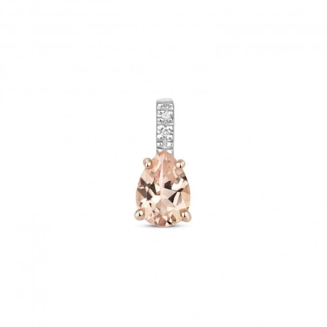 Diamond & Morganite Pendant PD265RMGemstones JewelleryPD265RM