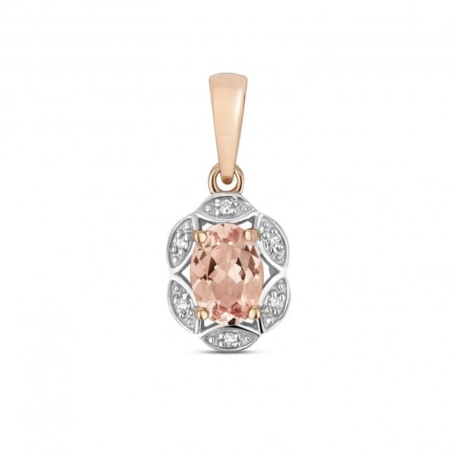 Diamond & Morganite Pendant PD274RMGemstones JewelleryPD274RM