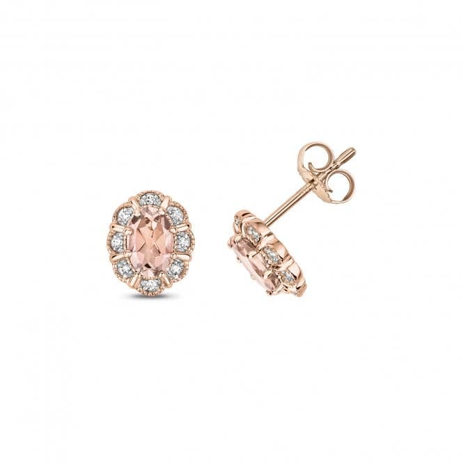 Diamond Morganite Stud Earrings ED271RMGemstones JewelleryED271RM