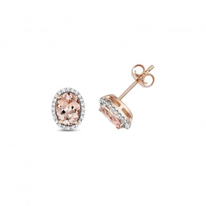 Diamond Morganite Stud Earrings ED272RMGemstones JewelleryED272RM