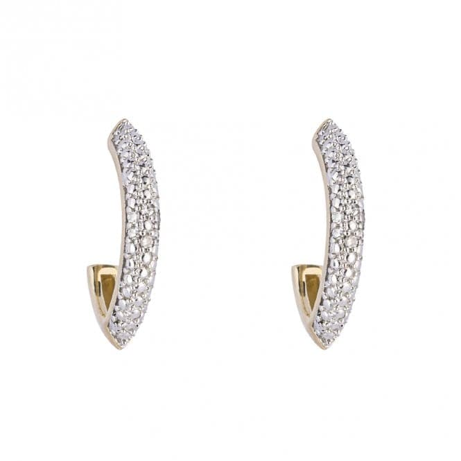 Diamond Navette 3/4 Yellow & White Gold Hoop Earrings GE2412Elements GoldGE2412