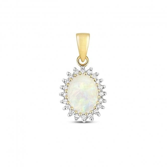 Diamond & Opal Pendant PD266OGemstones JewelleryPD266O