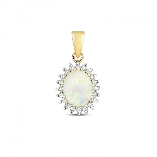 Diamond &amp; Opal Pendant PD266OGemstones JewelleryPD266O