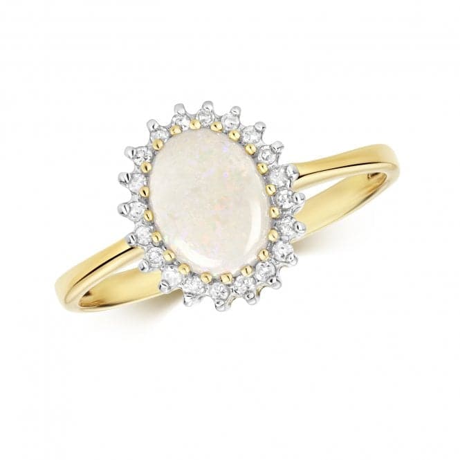 Diamond & Oval Opal Ring RD298OGemstones JewelleryRD298O/J