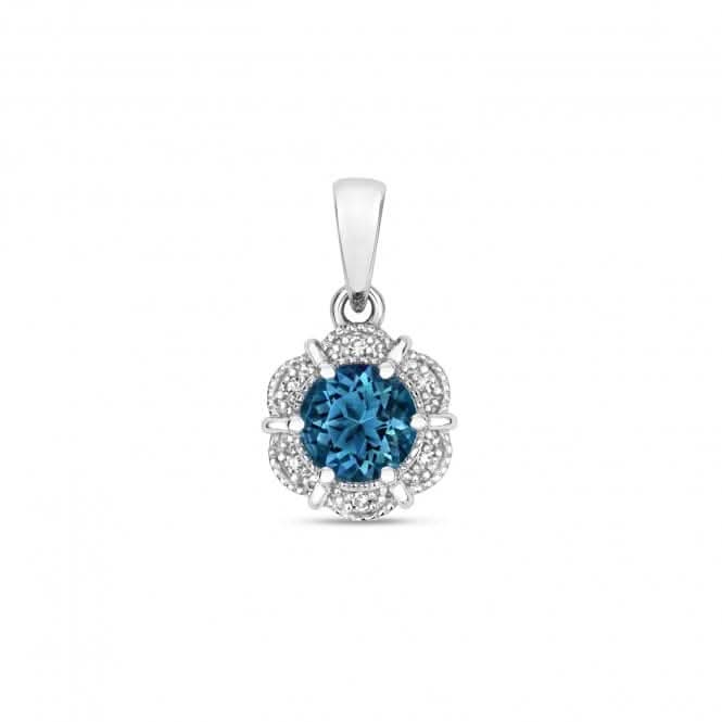 Diamond &amp; Rd London Blue Topaz Pendant PD253WLBGemstones JewelleryPD253WLB