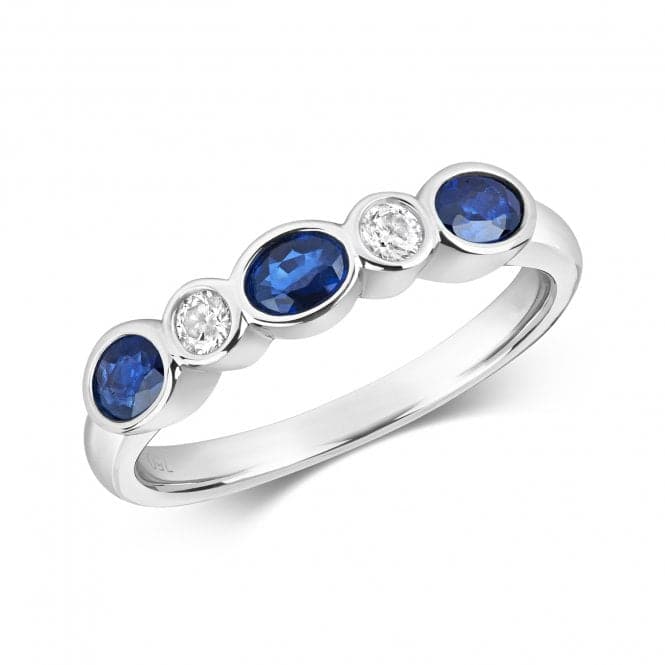 Diamond Rubover Eternity With Sapphire Ring RDQ442WSGemstones JewelleryRDQ442WS/J