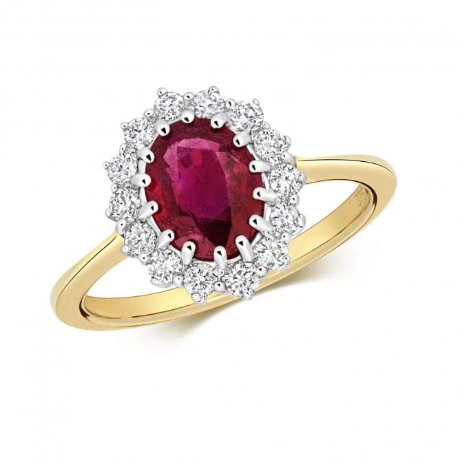 Diamond Ruby Cluster Ring RD280RGemstones JewelleryRD280R/J