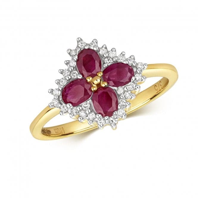 Diamond & Ruby Ring RD222RGemstones JewelleryRD222R/J