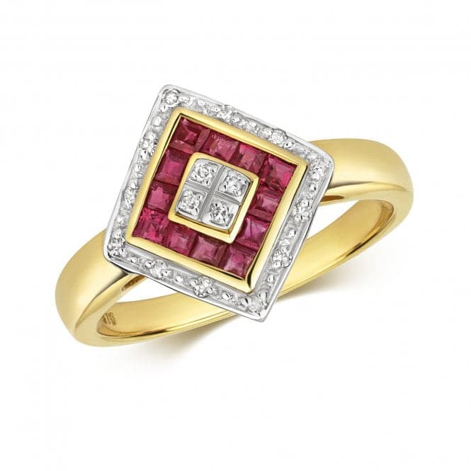 Diamond & Ruby Ring RD227RGemstones JewelleryRD227R/J