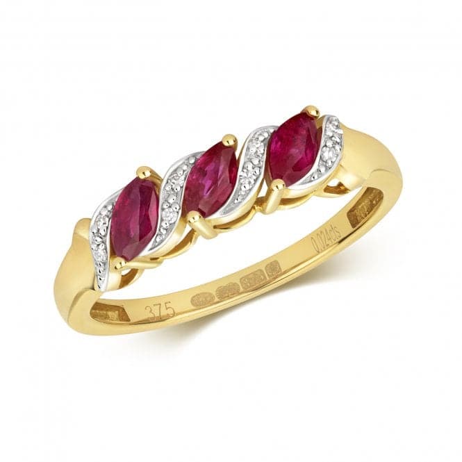 Diamond & Ruby Ring RD274RGemstones JewelleryRD274R/J