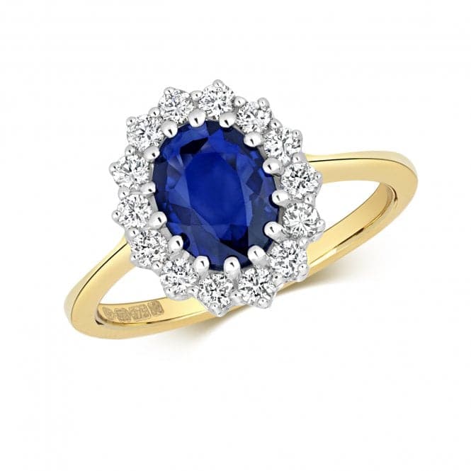 Diamond Sapphire Cluster Ring RD280SGemstones JewelleryRD280S/J