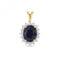 Diamond Sapphire Pendant PD225SGemstones JewelleryPD225S
