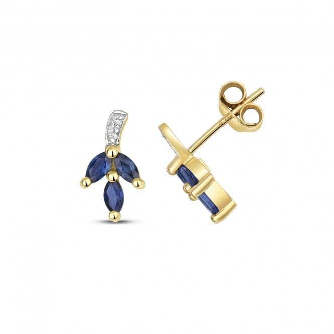 Diamond & Sapphire Stud Earrings ED297SGemstones JewelleryED297S