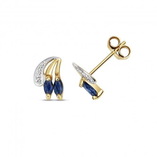 Diamond & Sapphire Stud Earrings ED298SGemstones JewelleryED298S