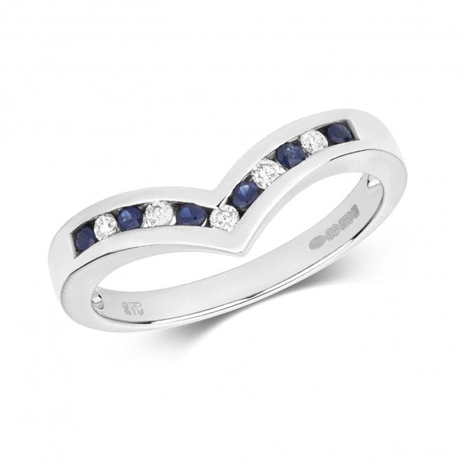 Diamond & Sapphire Wishbone Ring RD268WSGemstones JewelleryRD268WS/J