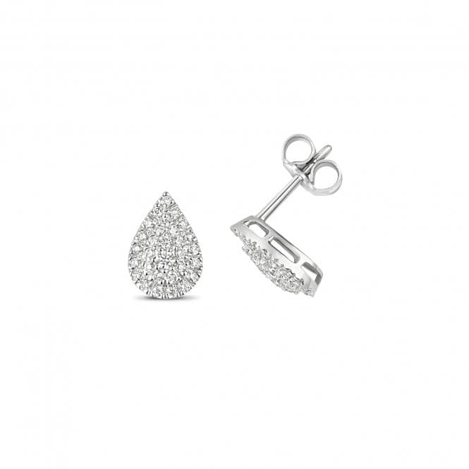 Diamond Stud Pear Cluster Earrings ED307WGemstones JewelleryED307W