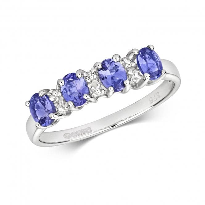 Diamond & Tanzanite White Gold Ring RD224WTGemstones JewelleryRD224WT/J