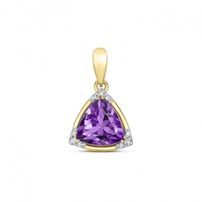 Diamond &amp; Tri Amethyst Pendant PD257AGemstones JewelleryPD257A
