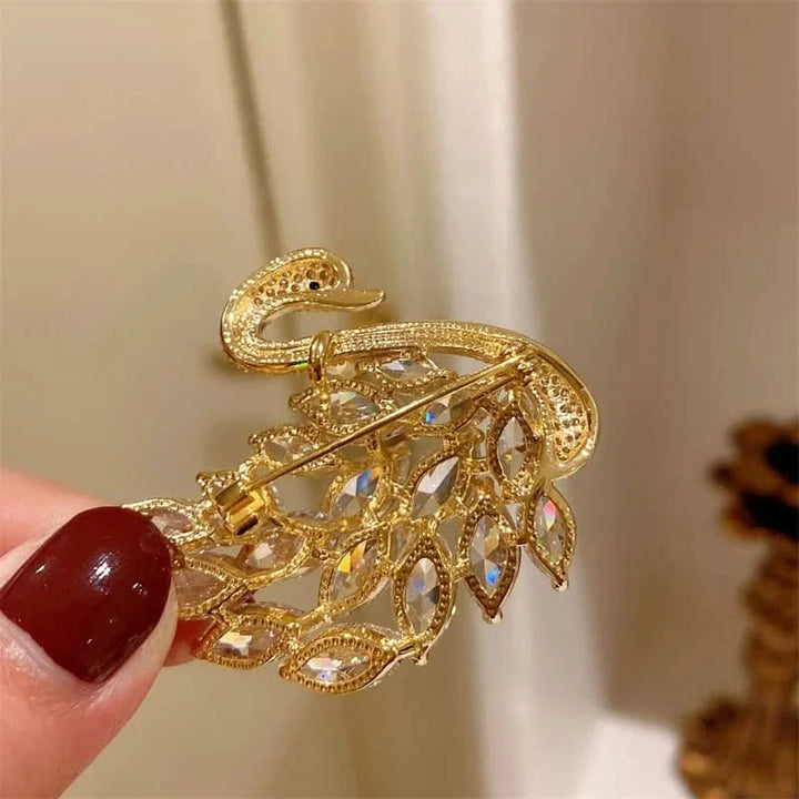 Luxury Diamond Swan Brooch
