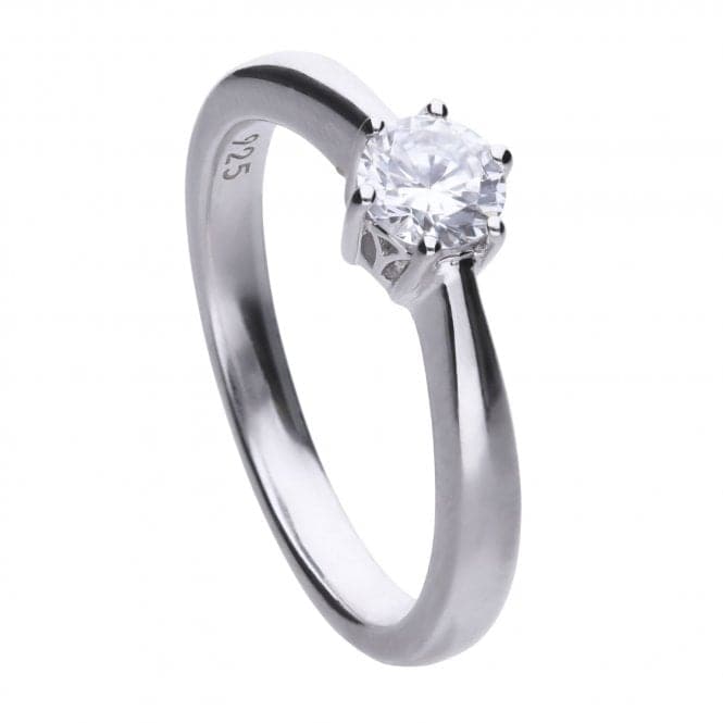 Diamonfire Silver White 6 Claw Solitaire Zirconia Ring R3618DiamonfireR3618 16