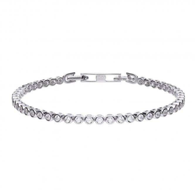 Diamonfire Silver White Cubic Zirconia Fine Tennis Bracelet B5090DiamonfireB5090