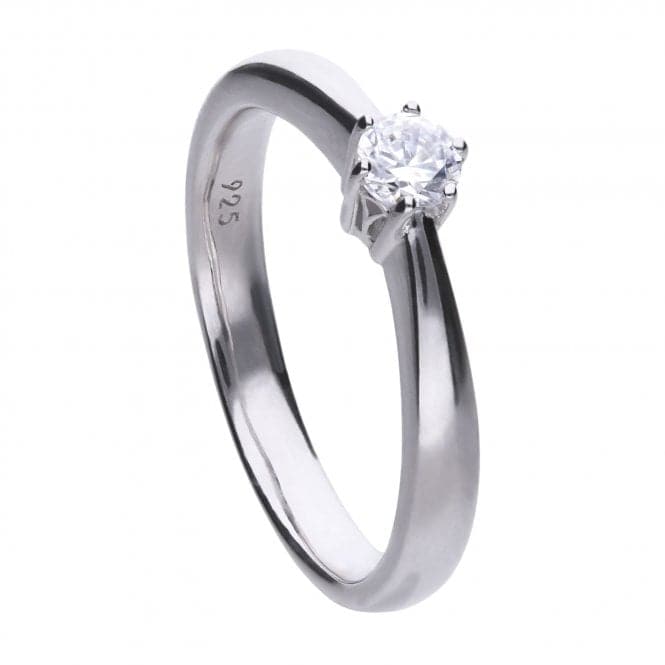 Diamonfire Silver White Solitaire Zirconia Ring R3617DiamonfireR3617 16