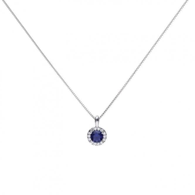 Diamonfire Silver White Zirconia Blue Pendant P4626DiamonfireP4626