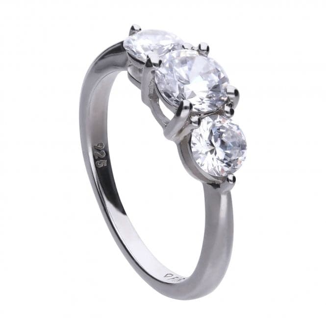 Diamonfire Silver White Zirconia Centre Stone Ring R3657DiamonfireR3657 16