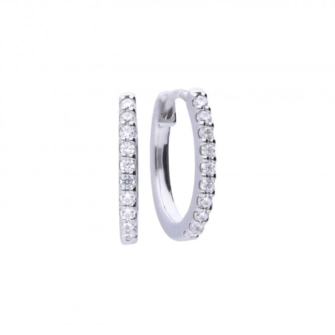 Diamonfire Silver White Zirconia Earrings Classical Creole E5609DiamonfireE5609