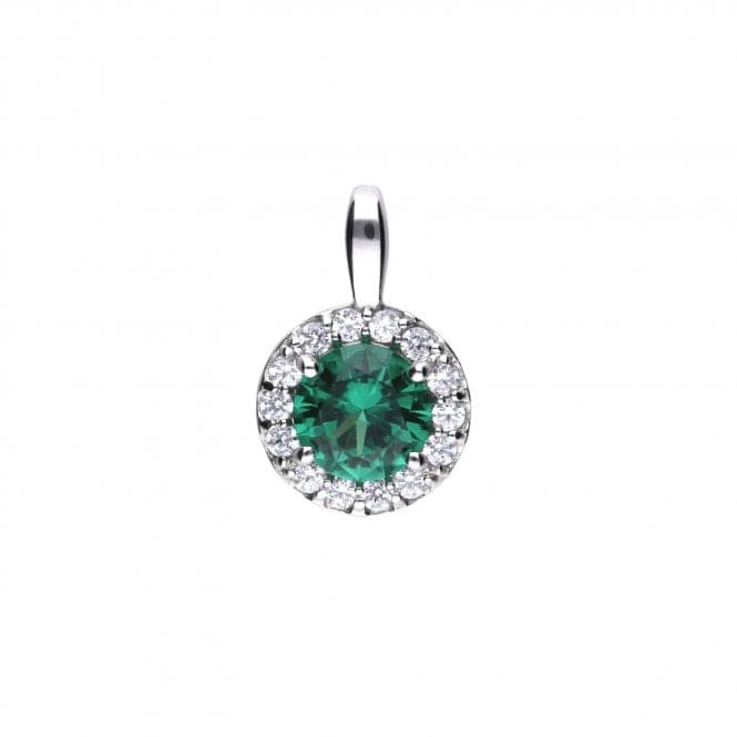 Diamonfire Silver White Zirconia Green Pendant P4624DiamonfireP4624