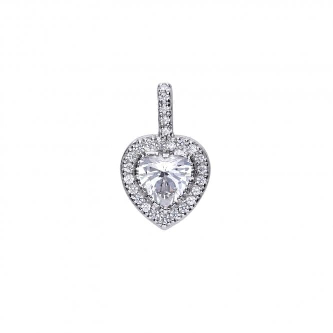 Diamonfire Silver White Zirconia Heart Pendant P4616DiamonfireP4616