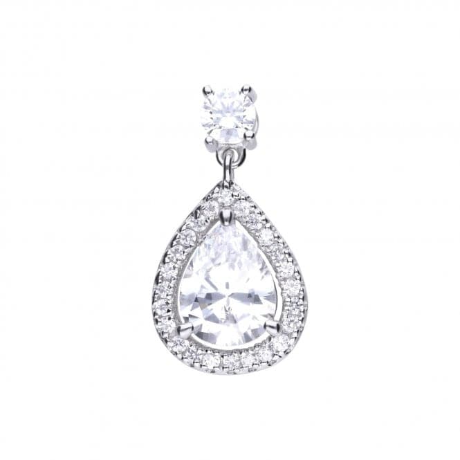 Diamonfire Silver White Zirconia Oval Pendant P4623DiamonfireP4623