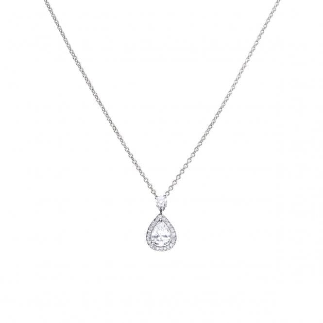 Diamonfire Silver White Zirconia Oval Pendant P4623DiamonfireP4623