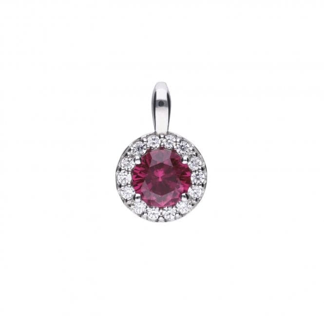 Diamonfire Silver White Zirconia Red Pendant P4625DiamonfireP4625