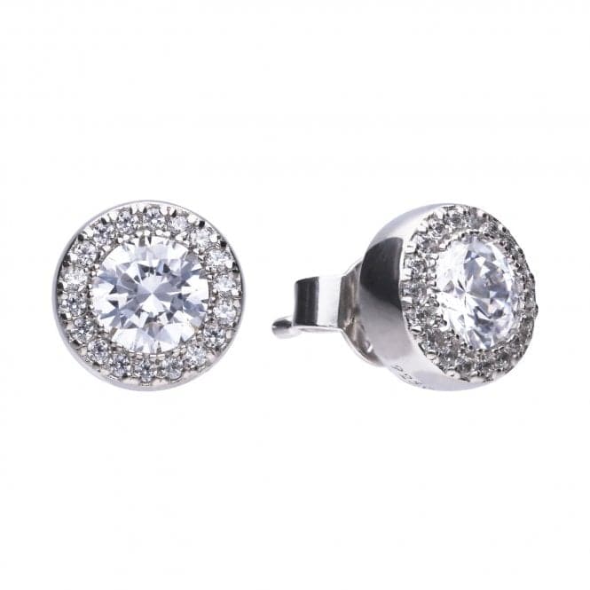 Diamonfire Silver White Zirconia Round Earrings E5591DiamonfireE5591