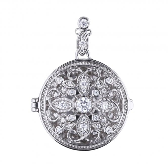 Diamonfire Silver White Zirconia Round Pendant P4613DiamonfireP4613