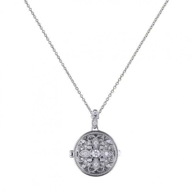 Diamonfire Silver White Zirconia Round Pendant P4613DiamonfireP4613