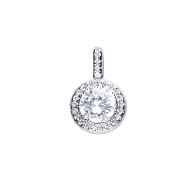 Diamonfire Silver White Zirconia Round Pendant P4618DiamonfireP4618