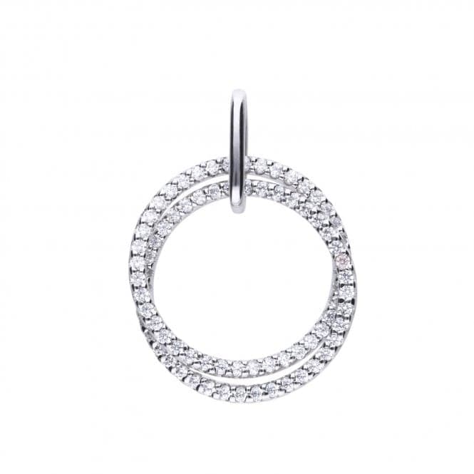 Diamonfire Silver White Zirconia Round Pendant P4636DiamonfireP4636