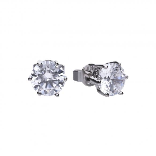 Diamonfire Silver White Zirconia Solitaire Earrings E5580DiamonfireE5580